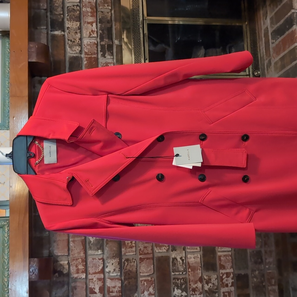 Marella Trench Coat Ladies Red Size 10